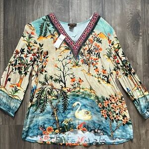 Elegant Nature-Inspired Women's Blouse